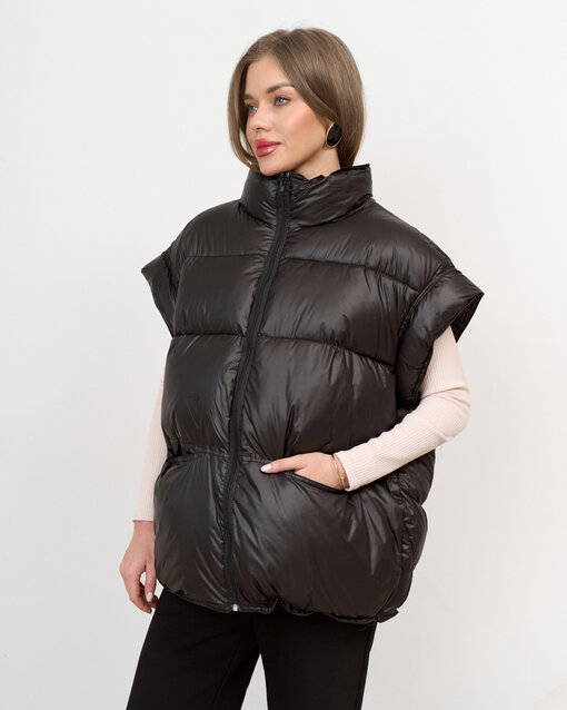 Черный тёплый жилет Weekend — изображение 7