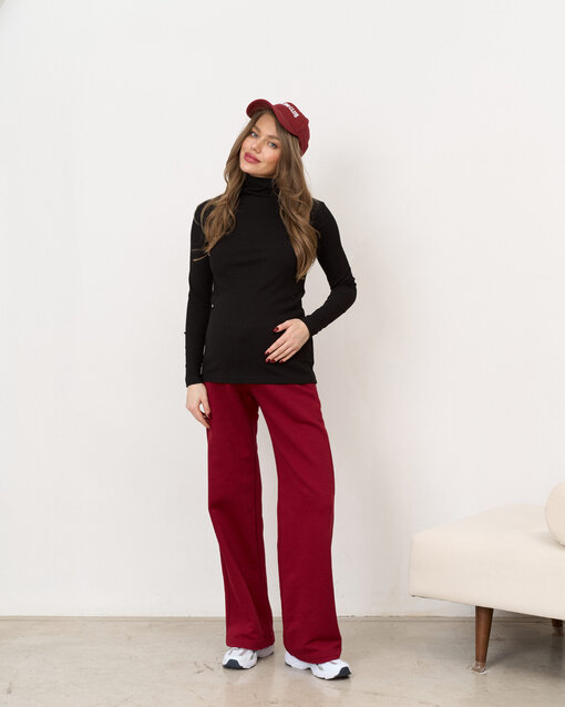 Черная водолазка для беременных и кормящих мам Tilda — изображение 10