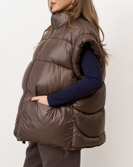 Коричневый тёплый жилет Weekend — изображение 8