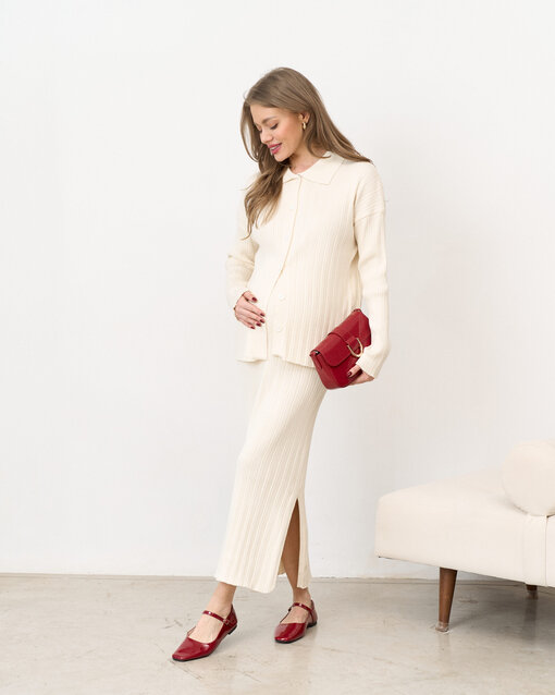 Кремовый костюм с юбкой и кардиганом Dove — изображение 8