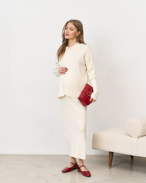 Кремовый костюм с юбкой и кардиганом Dove — изображение 5