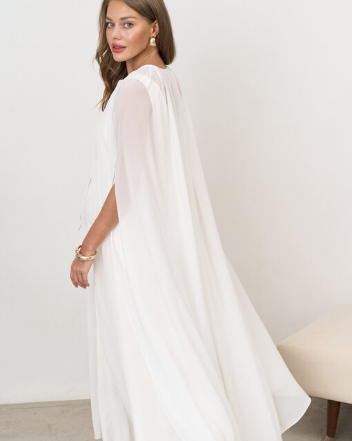 Молочная шифоновая накидка Diva — изображение 7