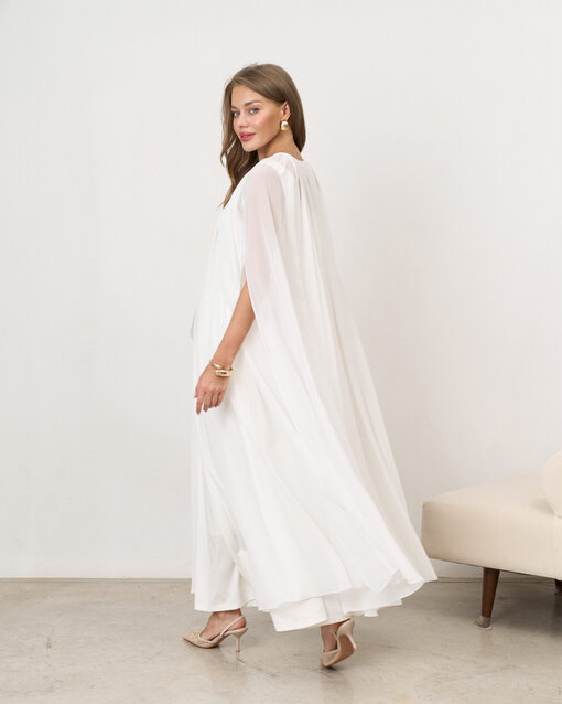 Молочная шифоновая накидка Diva — изображение 5