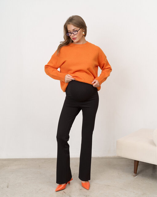 Черные трикотажные брюки для будущих мам Bianca — изображение 3