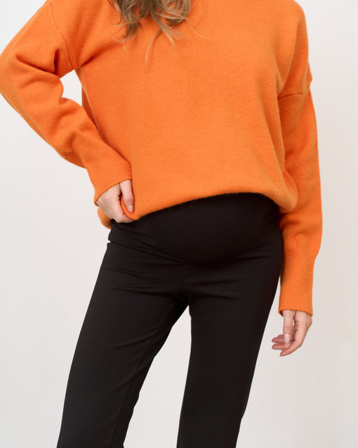 Черные трикотажные брюки для будущих мам Bianca — изображение 4