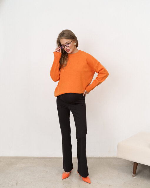 Черные трикотажные брюки для будущих мам Bianca — изображение 5