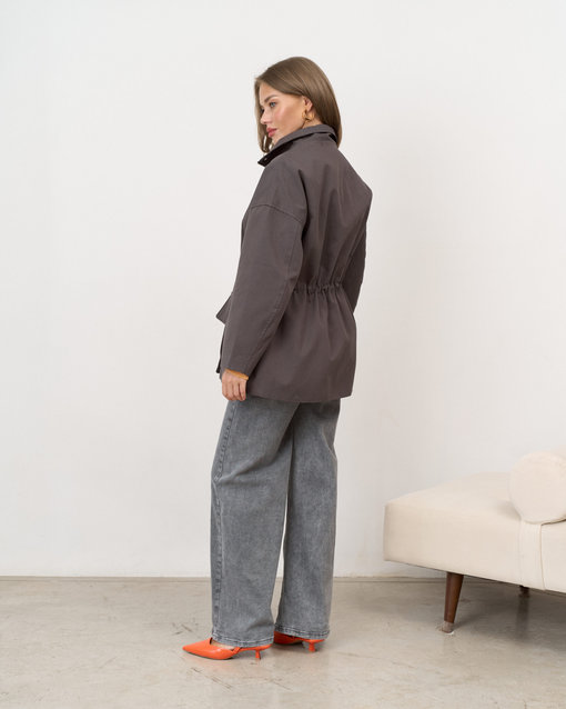 Темно-серая куртка-парка для будущих и кормящих мам Rain — изображение 4