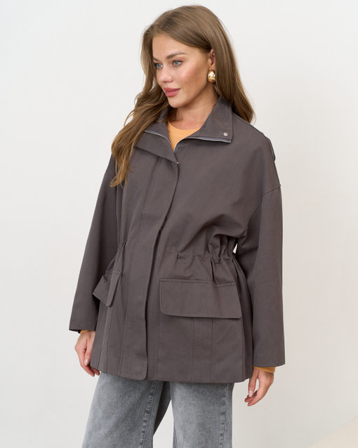 Темно-серая куртка-парка для будущих и кормящих мам Rain — изображение 9