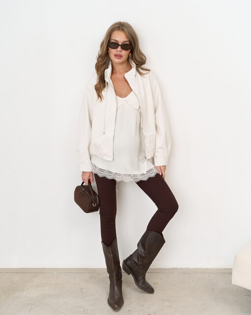 Молочная укороченная ветровка Cherry — изображение 12