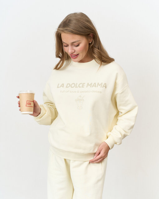 Сливочный свитшот для будущих и кормящих мам La dolce mama — изображение 4