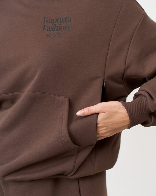 Шоколадное худи для беременных и кормящих мам Kapusta Fashion — изображение 2