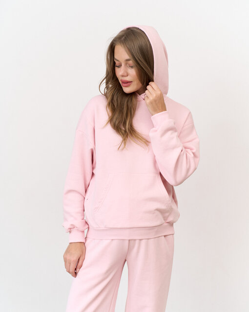 Светло-розовое худи для беременных и кормящих мам Kapusta Fashion — изображение 4