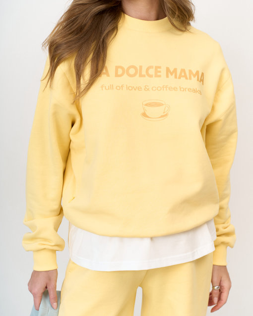 Желтый свитшот для будущих и кормящих мам La dolce mama — изображение 6