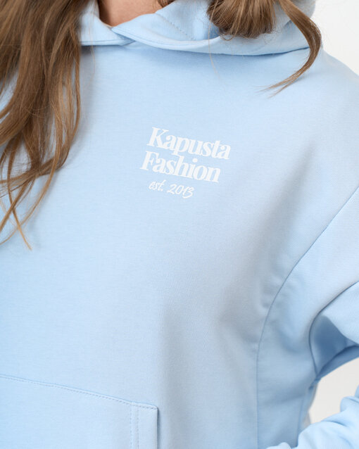 Светло-голубое худи для беременных и кормящих мам Kapusta Fashion — изображение 4
