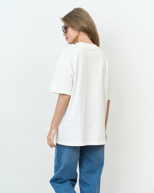 Белая оверсайз-футболка Fresh & Fabulous — изображение 8