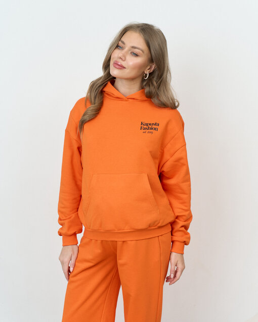 Оранжевое худи для беременных и кормящих мам Kapusta Fashion — изображение 3