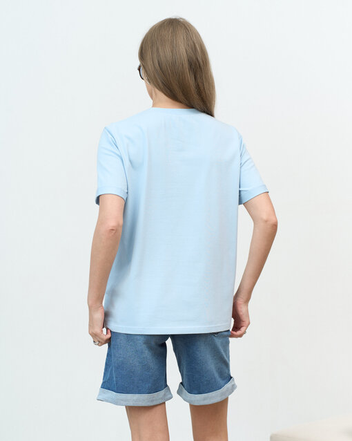 Голубая футболка для будущих и кормящих мам Berry Season — изображение 7