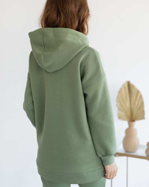 Фисташковое теплое худи для будущих и кормящих мам Sport — изображение 7