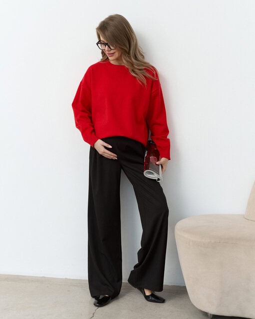 Черные брюки для будущих и кормящих мам Porto