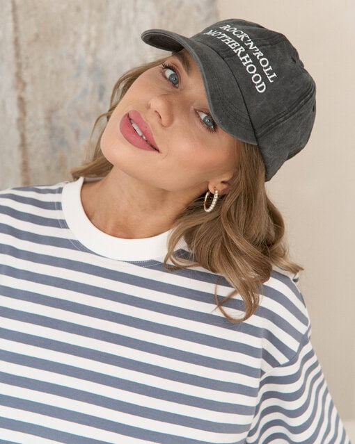 Серая вареная бейсболка Rock-n-roll Motherhood