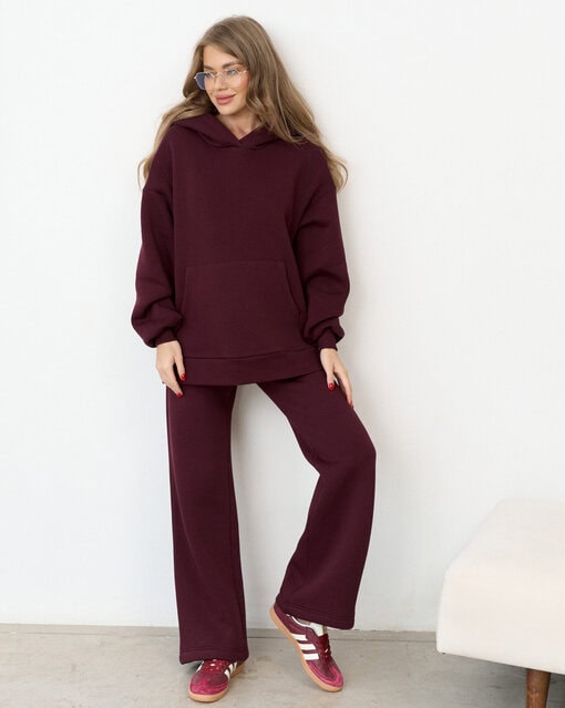 Сливовое теплое худи для будущих и кормящих мам Juna Warm — изображение 3