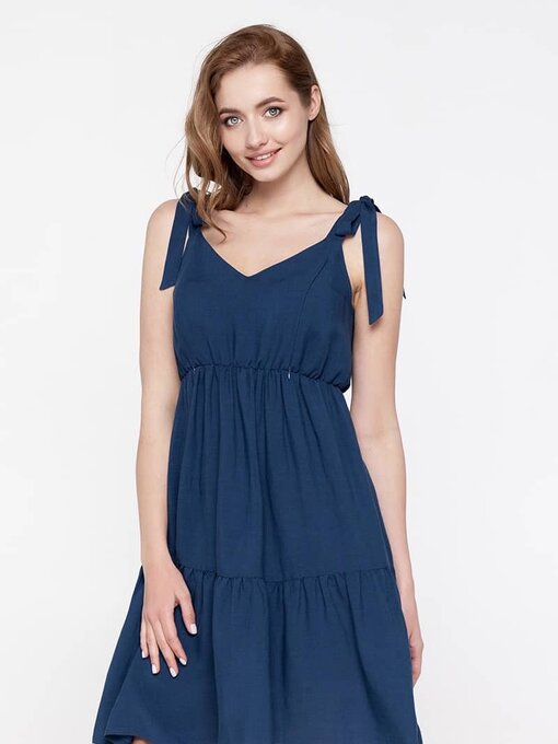 Синий сарафан для беременных и кормящих мам Dua — изображение 6