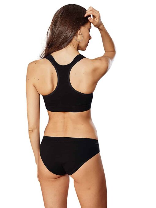 Черный бесшовный топ для беременных и кормящих мам Palavan — изображение 3