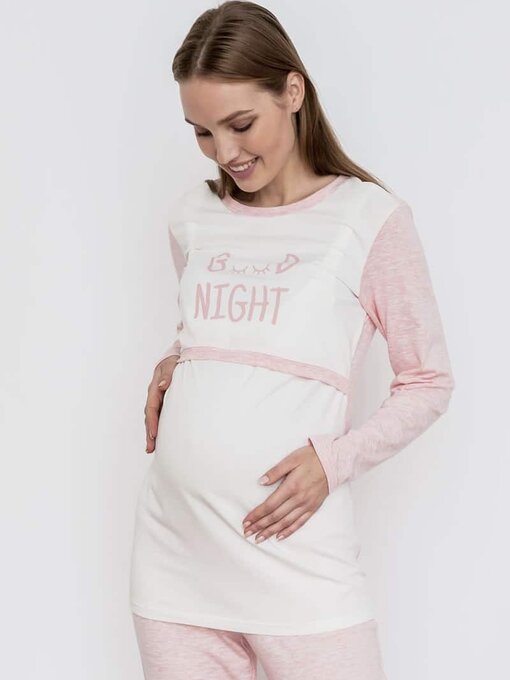 Розовая пижама для будущих и кормящих мам Milena — изображение 3