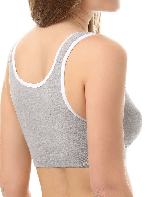 Серый бесшовный топ для беременных и кормящих мам Azor — изображение 4