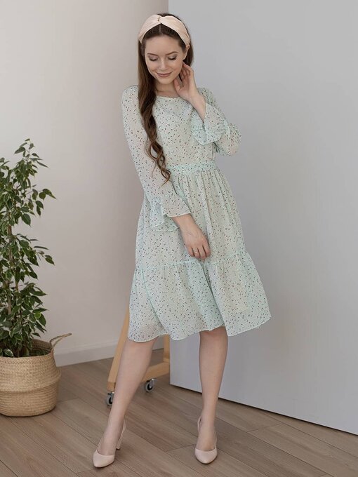 Мятное платье для будущих и кормящих мам Vanilla — изображение 5