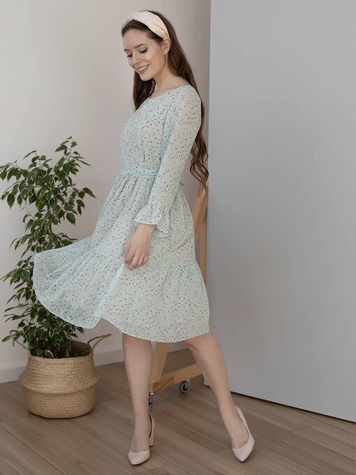 Мятное платье для будущих и кормящих мам Vanilla — изображение 4