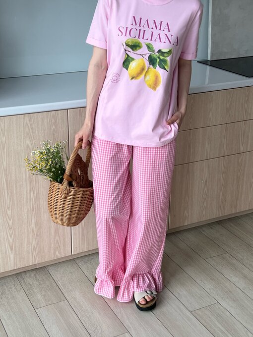 Розовая футболка для будущих и кормящих мам Mama Siciliana — изображение 10