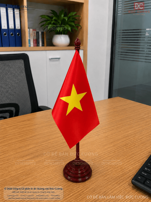Cờ Để Bàn Đế Gỗ Cao Cấp – Giải Pháp Nâng Tầm Hình Ảnh Doanh Nghiệp, Hội Nghị Và Đối Ngoại - Ảnh 7