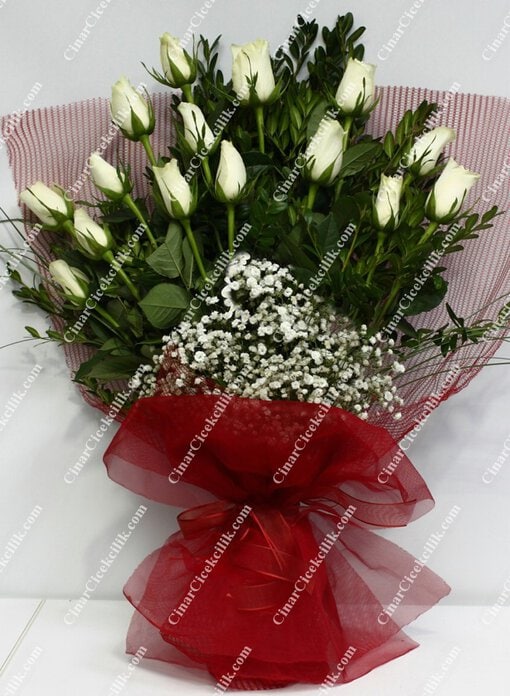Beyaz Büyü Beyaz Gül Buketi C-BUK137