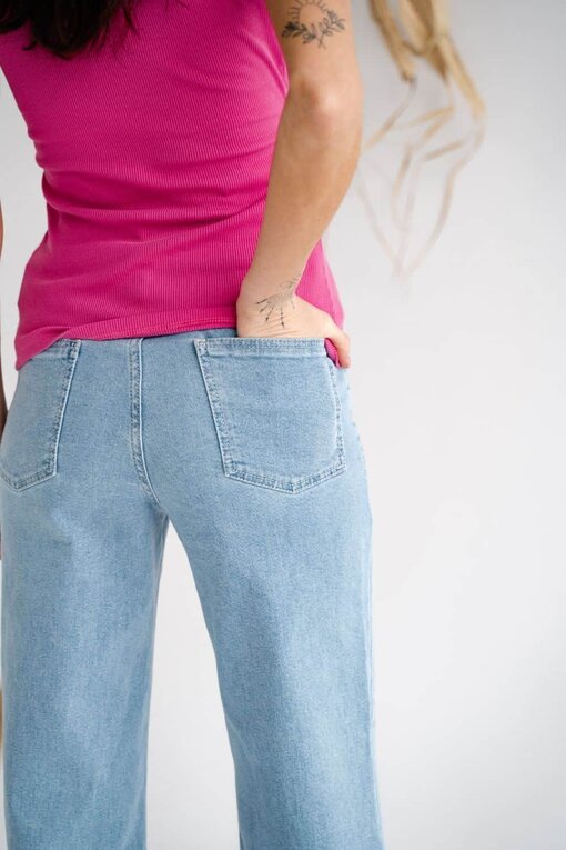 Голубые джинсы прямого кроя для будущих мам Versus — изображение 6