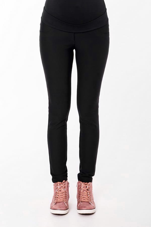 Черные теплые брюки для беременных и кормящих Pink Warm — изображение 2