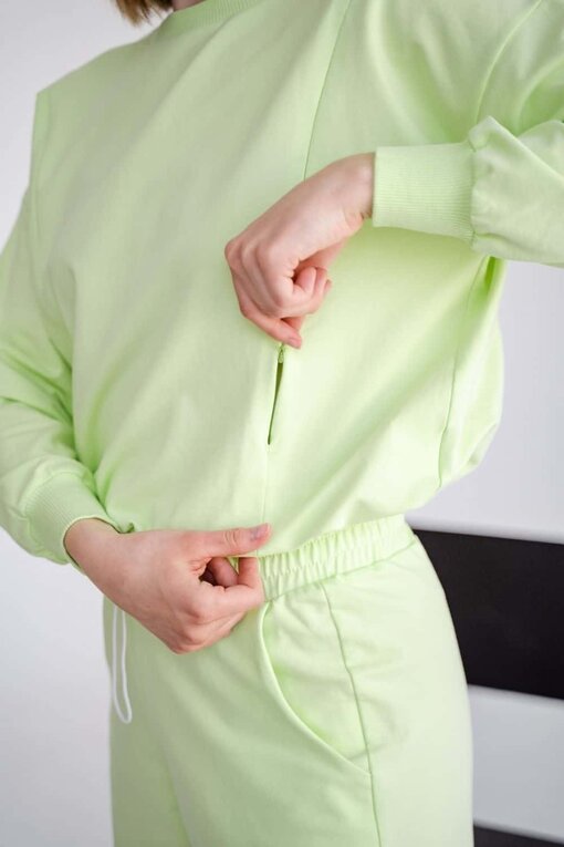 Салатовый костюм для кормящих мам Fresh — изображение 2