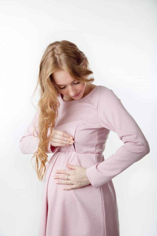 Нежно-розовое платье для беременных и кормящих Darling — изображение 12