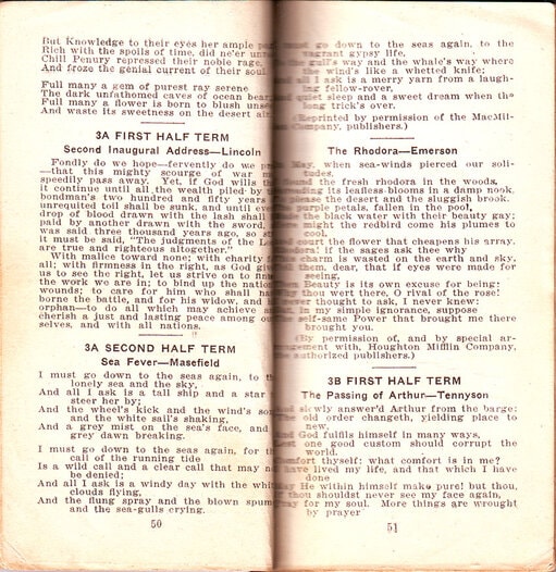 Newtown High School Handbook, 1921-1923: pp. 50-51