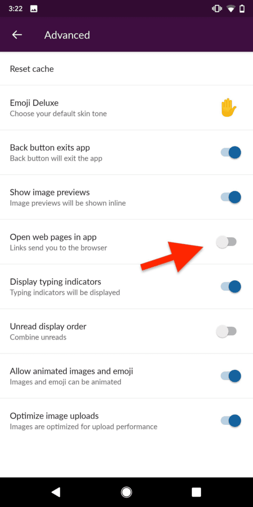 Slack Open Web Pages in App
