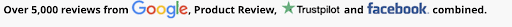 Reviews from Google, Facebook, Product Review, TrustPilot and the likes