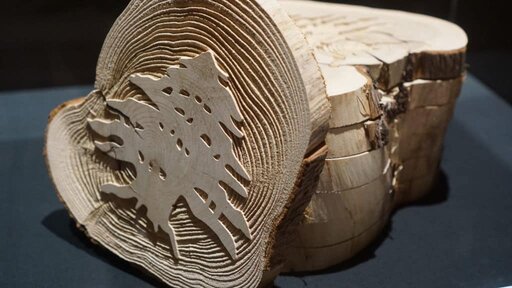 JAMELIE HASSAN, SOUVENIR OF LEBANON MADE IN CANADA (2009) MEDIA: CEDAR, COLLECTION OF THE ARTIST PHOTO CREDIT: THE MUSEUM, KITCHENER, ONTARIO