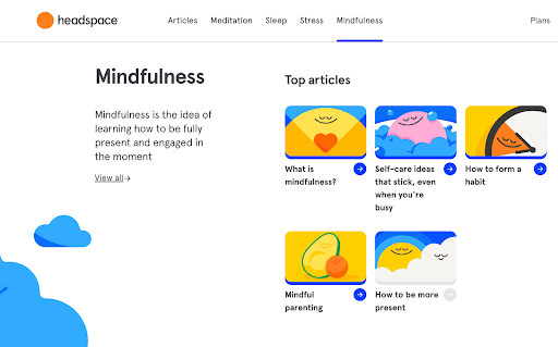 Encourage Organic Growth 2 Headspace free content library