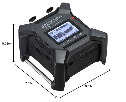 Zoom F3 Professional Field Recorder, 32-bit Float Recording, 2 Channel Recorder, Dual AD Converters, 2 Locking XLR/TRS Inputs, Battery Powered, Wireless Control - Image 2