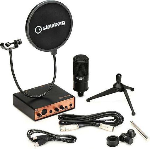 Steinberg UR12 Podcast Starter Pack, with UR12B USB Interface, ST-M01 Condenser Mic, Mount,