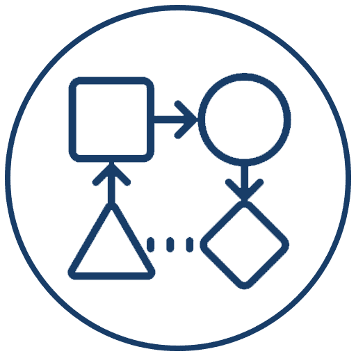 Florence – Flexible Workflows – Icon – Dark Blue
