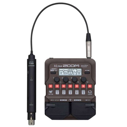 Zoom A1 FOUR Acoustic Instrument Multi-Effects Processor Pedal, Acoustic Modeling, Looper, Rhythm Section, For Guitar, Saxophone, Trumpet, Violin, Harmonica, and Upright Bass - Image 7
