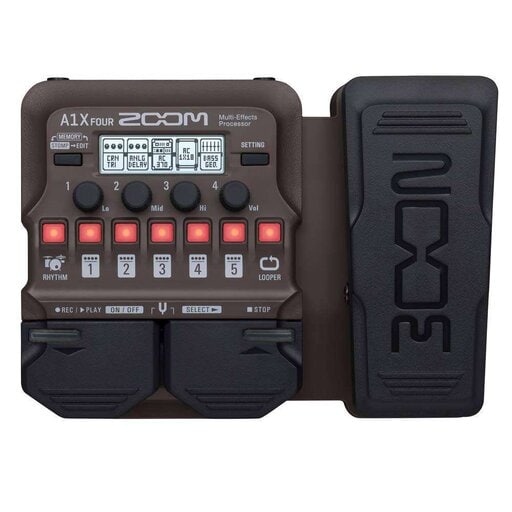 Zoom A1 FOUR Acoustic Instrument Multi-Effects Processor Pedal, Acoustic Modeling, Looper, Rhythm Section, For Guitar, Saxophone, Trumpet, Violin, Harmonica, and Upright Bass - Image 3