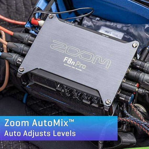 Zoom F8n Pro Professional Field Recorder/Mixer, Audio for Video, 32-bit/192 kHz Recording, 10 Channel Recorder, 8 XLR/TRS Inputs, Timecode, Ambisonics Mode, Battery Powered, Dual SD Card Slots - Image 3