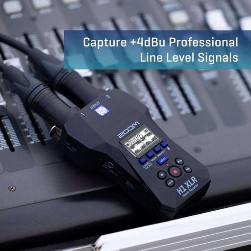 Zoom H1 XLR Handy Recorder, black, with two XLR/TRS combo inputs and 32-bit technology, for musicians, podcasters, filmmakers, content creators, Accessibility for the blind and visually impaired